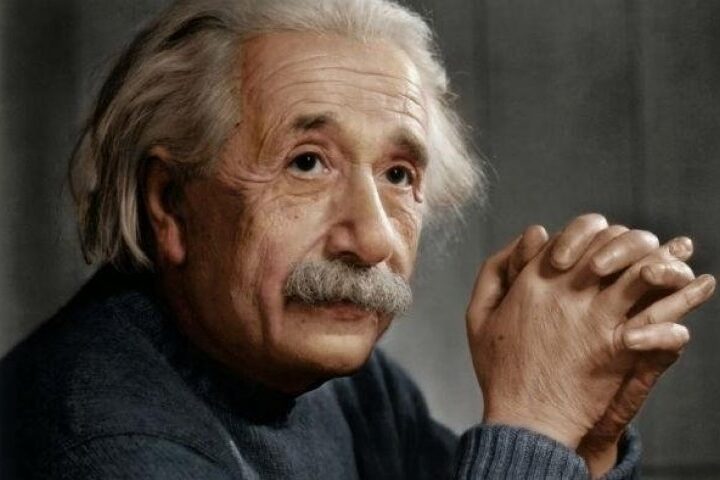 foto a colori di Einstein
